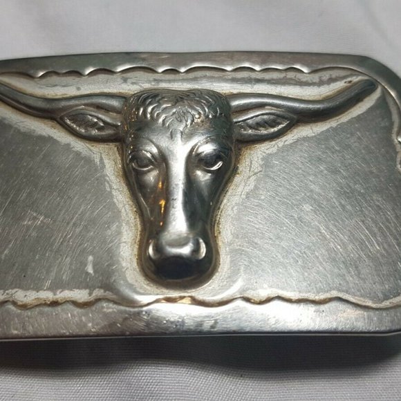Other - WESTERN STEER Vintage Belt Buckle COWBOY CATTLE RA